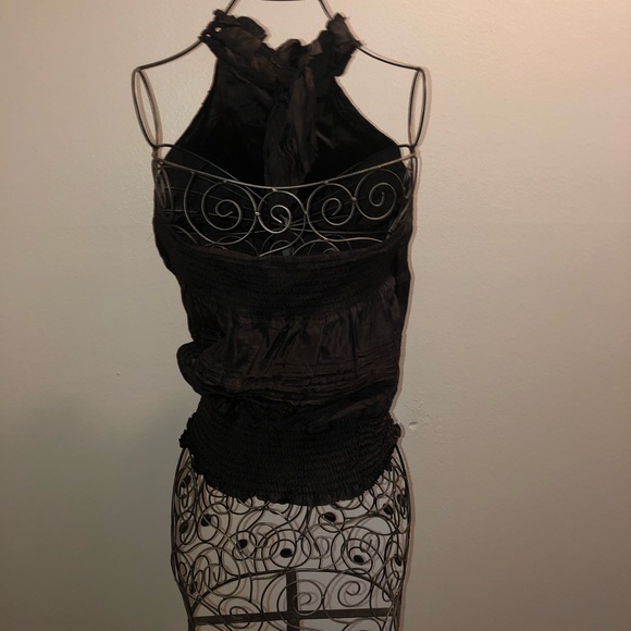 🌟BEBE Black halter top size Large🌟 - Picture 3 of 5